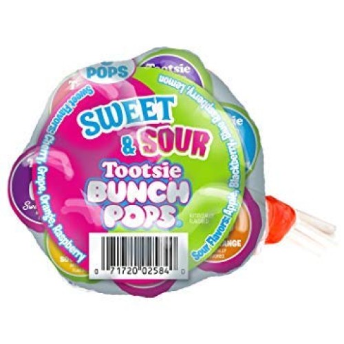 Tootsie Sweet Sour Bunch Pops - 8 Countpack of 3 Total 24
