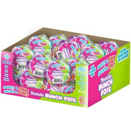 Tootsie Sweet Sour Bunch Pops - 8 Countpack of 3 Total 24