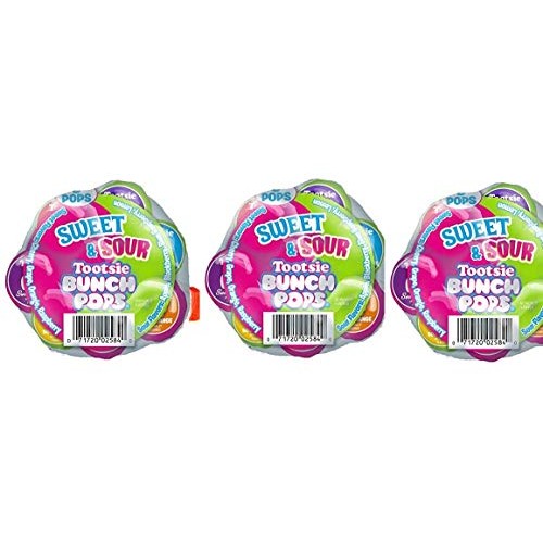 Tootsie Sweet Sour Bunch Pops - 8 Countpack of 3 Total 24