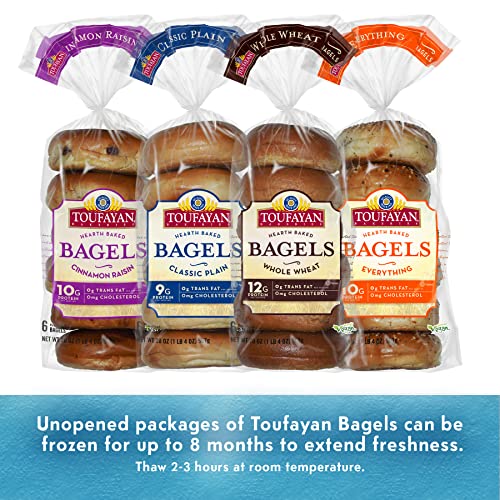 Toufayan Bakeries, Cinnamon Raisin Bagels | 10g Protein | 2g Fib...
