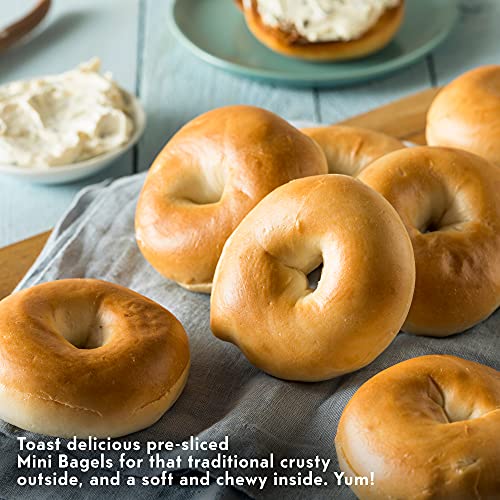 Toufayan Bakeries, Plain Mini Bagels | 4g Protein | 1g Fiber | V...