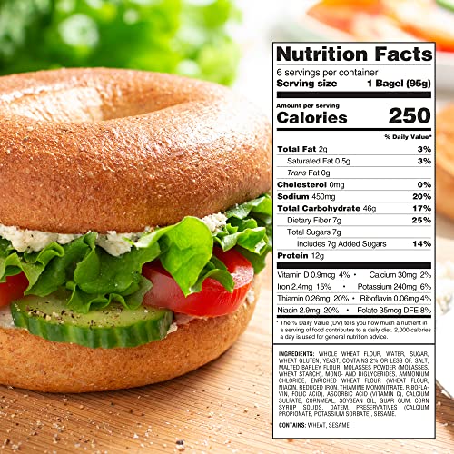 Toufayan Bakeries, Whole Wheat Bagels | 12g Protein | 7g Fiber |... Toufayan Bakeries, Whole Wheat Bagels | 12g Protein | 7g Fiber |...