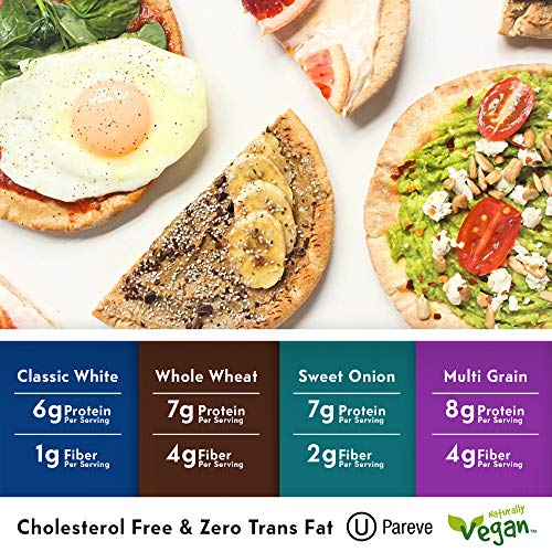 Toufayan Bakery, Classic Plain White Pita Bread, Naturally Vegan