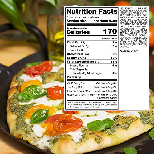 Toufayan Bakery, Garlic Naan Bread Flatbread, Traditional East I