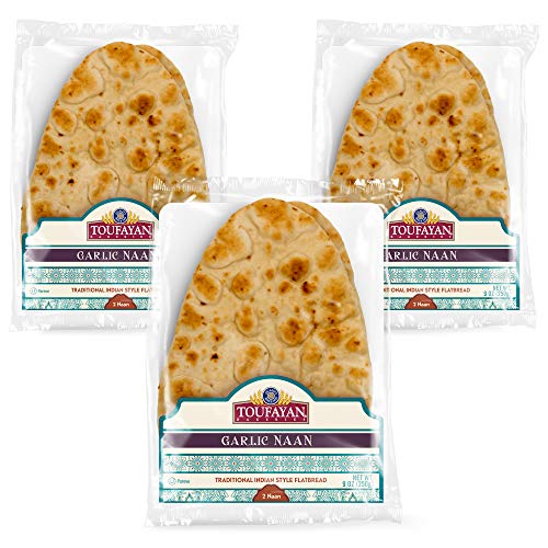Toufayan Bakery, Garlic Naan Bread Flatbread, Traditional East I