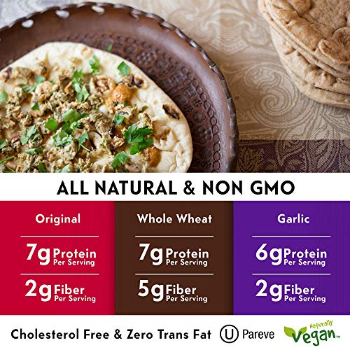 Toufayan Bakery, Garlic Tandoori Indian Flatbread, All Natural,