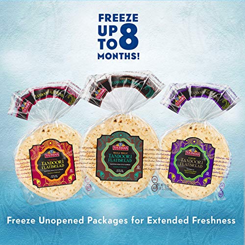 Toufayan Bakery, Garlic Tandoori Indian Flatbread, All Natural,