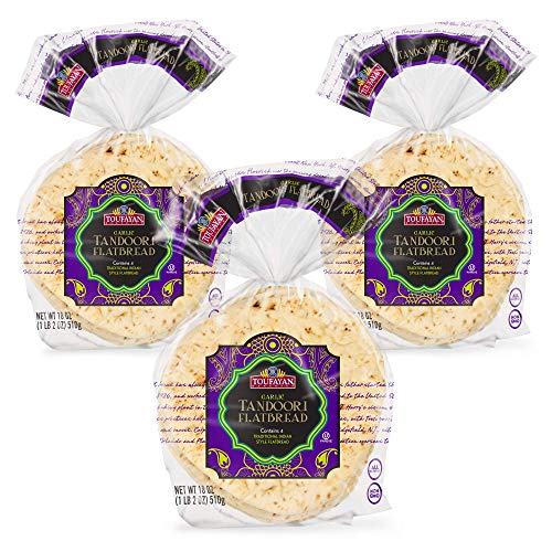 Toufayan Bakery, Garlic Tandoori Indian Flatbread, All Natural,