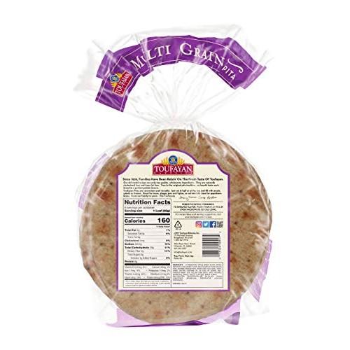 Toufayan Bakery, Multigrain Pita Bread For Sandwiches, Meats, Sa