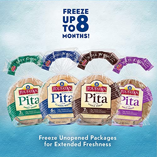 Toufayan Bakery, Whole Wheat Pita Bread For Sandwiches, Meats, S