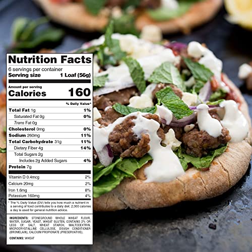 Toufayan Bakery, Whole Wheat Pita Bread For Sandwiches, Meats, S