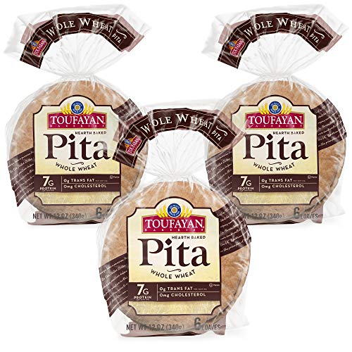 Toufayan Bakery, Whole Wheat Pita Bread For Sandwiches, Meats, S