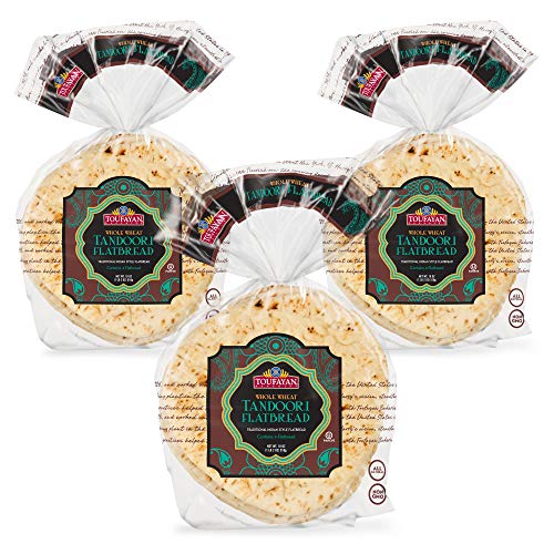 Toufayan Bakery, Whole Wheat Tandoori Indian Flatbread, All Natu