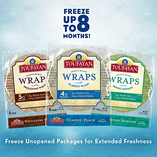 Toufayan Bakery, Whole Wheat Wraps For Sandwiches, Tortillas, Bu