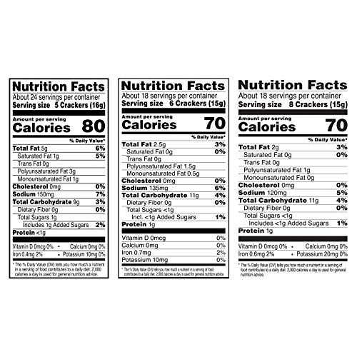 Kelloggs Town House Crackers, 3 Flavors Variety Pack, Ready To