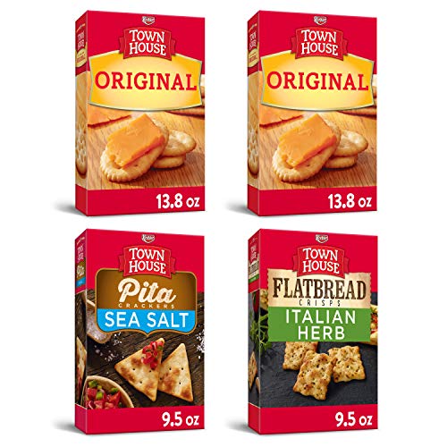 Kelloggs Town House Crackers, 3 Flavors Variety Pack, Ready To