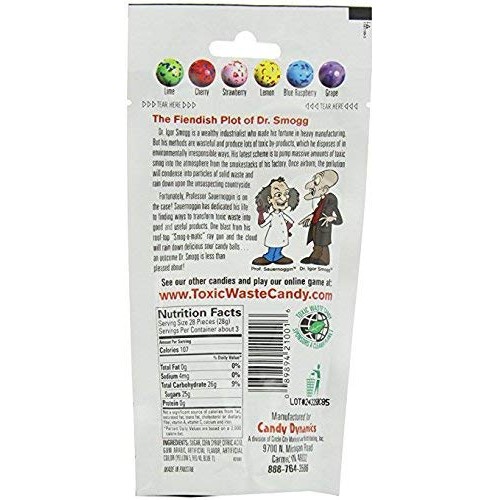 Toxic Waste Sour Smog Balls Candy Bundle - Crunchy Candy With A