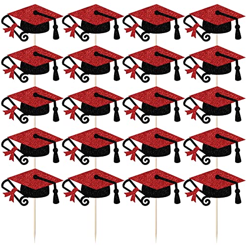 20PCS 2023 Graduation Hats Cupcake Toppers,2023 Grad Graduation ...