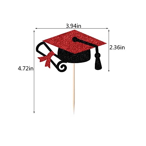 20PCS 2023 Graduation Hats Cupcake Toppers,2023 Grad Graduation ...