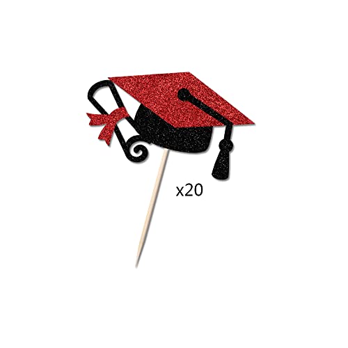 20PCS 2023 Graduation Hats Cupcake Toppers,2023 Grad Graduation ...