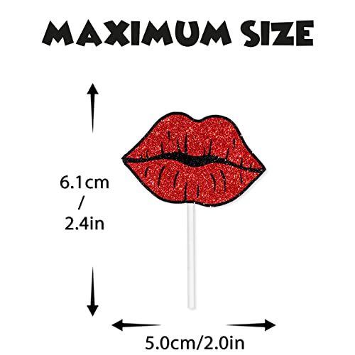 Dessert Cupcake Topper Lip Heart Bachelorette So Fetch Night Out...