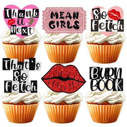 Dessert Cupcake Topper Lip Heart Bachelorette So Fetch Night Out...