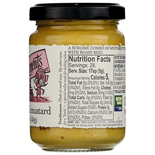 TRACKLEMENTS Hot Horseradish Mustard, 4.9 OZ