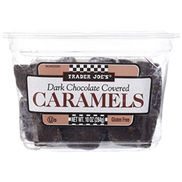 Trader Joes Dark Chocolate Covered Caramels, 10 Oz