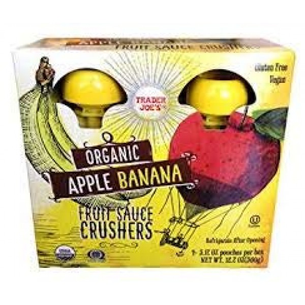Trader Joes Organic APPLE BANANA Fruit Crushers 4 - 3.17 ounce...