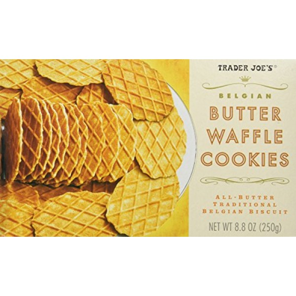 Trader Joes Belgian Butter Waffle Cookie Crisps - 2 Pack