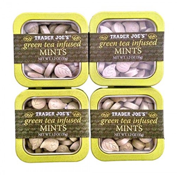Trader Joes Green Tea Infused Mints Pack of 4