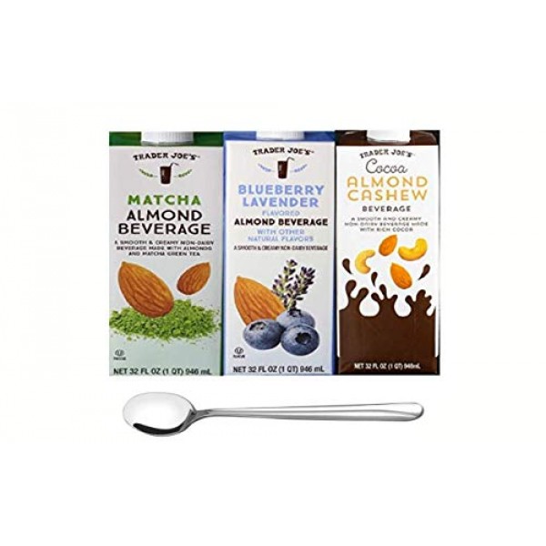 Trader Joes Flavored Almond Milk Beverage Trio: Matcha Almond Be...