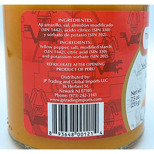 Tradiciones Andinas Aji Amarillo paste - Yellow chili paste 7.5 ...