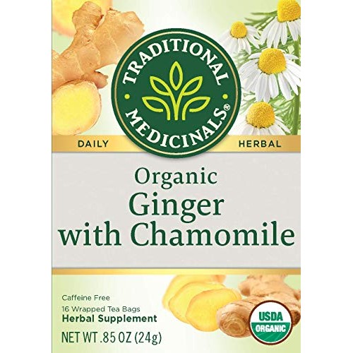 Traditional Medicinal Organic Ginger with Chamomile Tea - 16 Bags