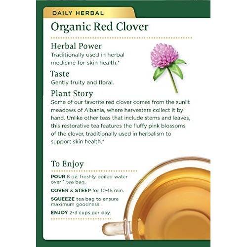 Traditional Medicinals Organic Red Clover Herbal Tea, 16 Tea Bag