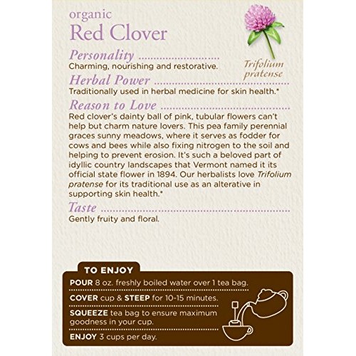 Traditional Medicinals Organic Red Clover Herbal Tea, 16 Tea Bag