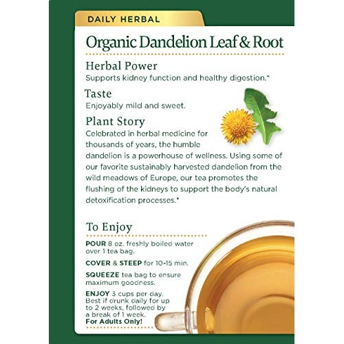 Traditional Medicinals Dandelion Leaf &Amp; Root Herbal Teas 16 Ea P
