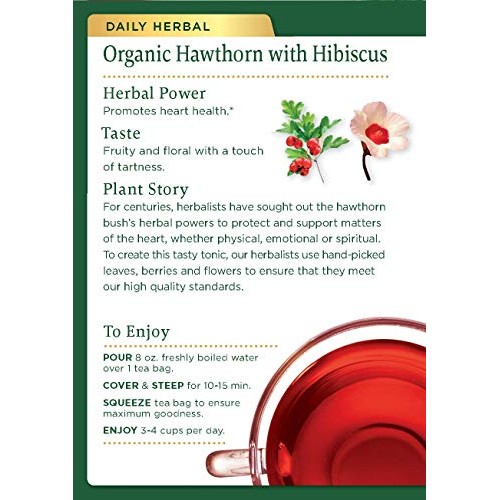 Traditional Medicinals Hawthorn With Hibiscus Herbal Tea Organic