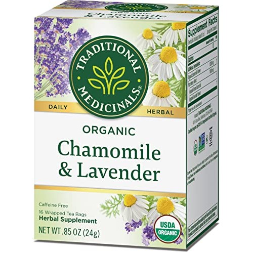 Traditional Medicinals Organic Chamomile & Lavender Herbal Tea, ...