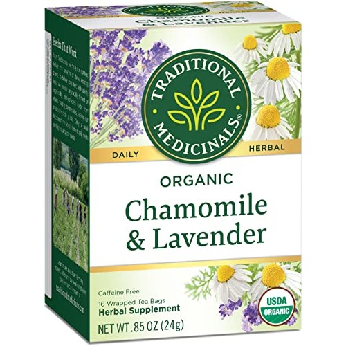 Traditional Medicinals Organic Chamomile & Lavender Herbal Tea, ...
