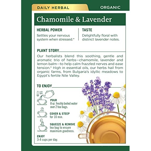 Traditional Medicinals Organic Chamomile & Lavender Herbal Tea, ...