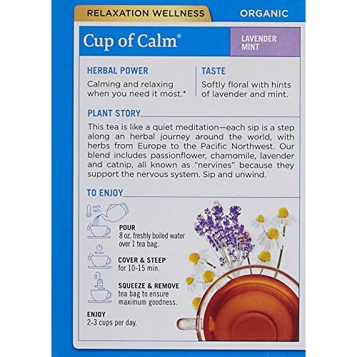 Traditional Medicinals Organic Cup of Calm Lavender Mint Herbal ...