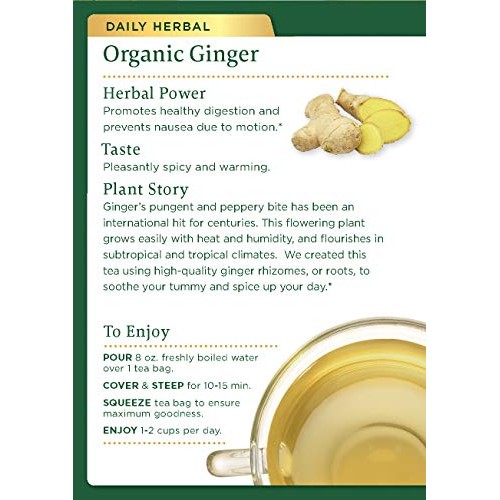 Traditional Medicinals Organic Ginger Herbal Tea, 16 Tea Bags P