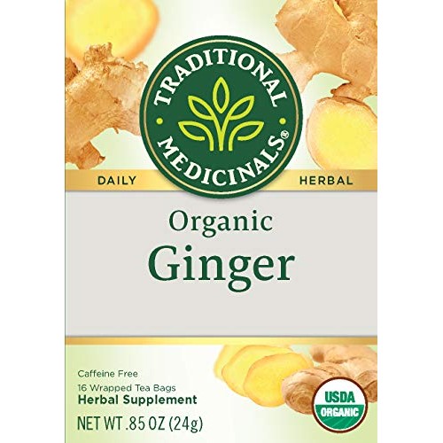 Traditional Medicinals Organic Ginger Herbal Tea, 16 Tea Bags P