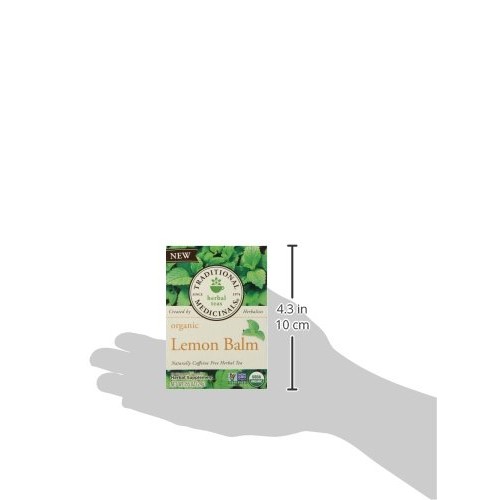 Traditional Medicinals Organic Lemon Balm Herbal Tea, 16 Tea Bag