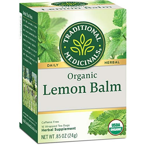 Traditional Medicinals Organic Lemon Balm Herbal Tea, 16 Tea Bag