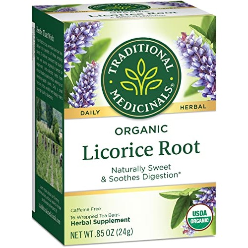 Traditional Medicinals Tea Licorice Root Herbal, 16 Ct