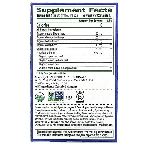 Traditional Medicinals Organic Nighty Night Relaxation Tea Pack