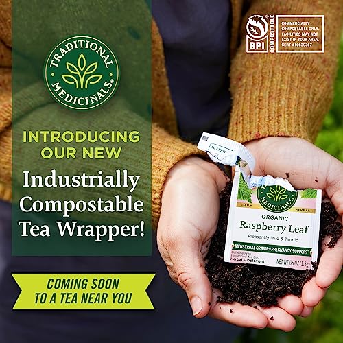 Traditional Medicinals Organic Raspberry Leaf Herbal Tea, Eases ...