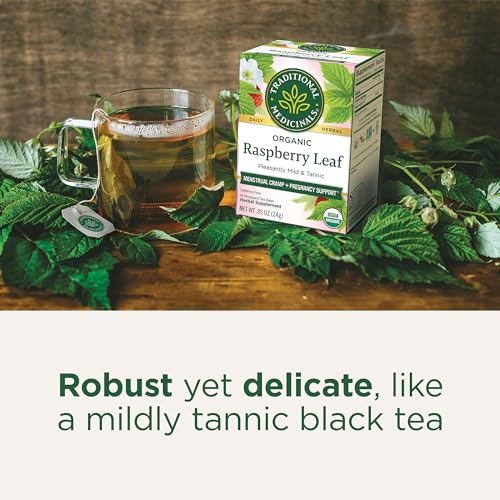 Traditional Medicinals Organic Raspberry Leaf Herbal Tea, Eases ...